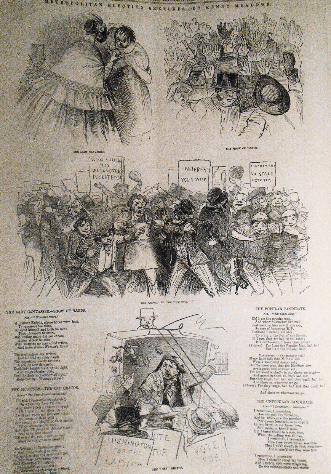 The Illustrated London News August 7, 1847. Middlesex elections; Oyster dredging