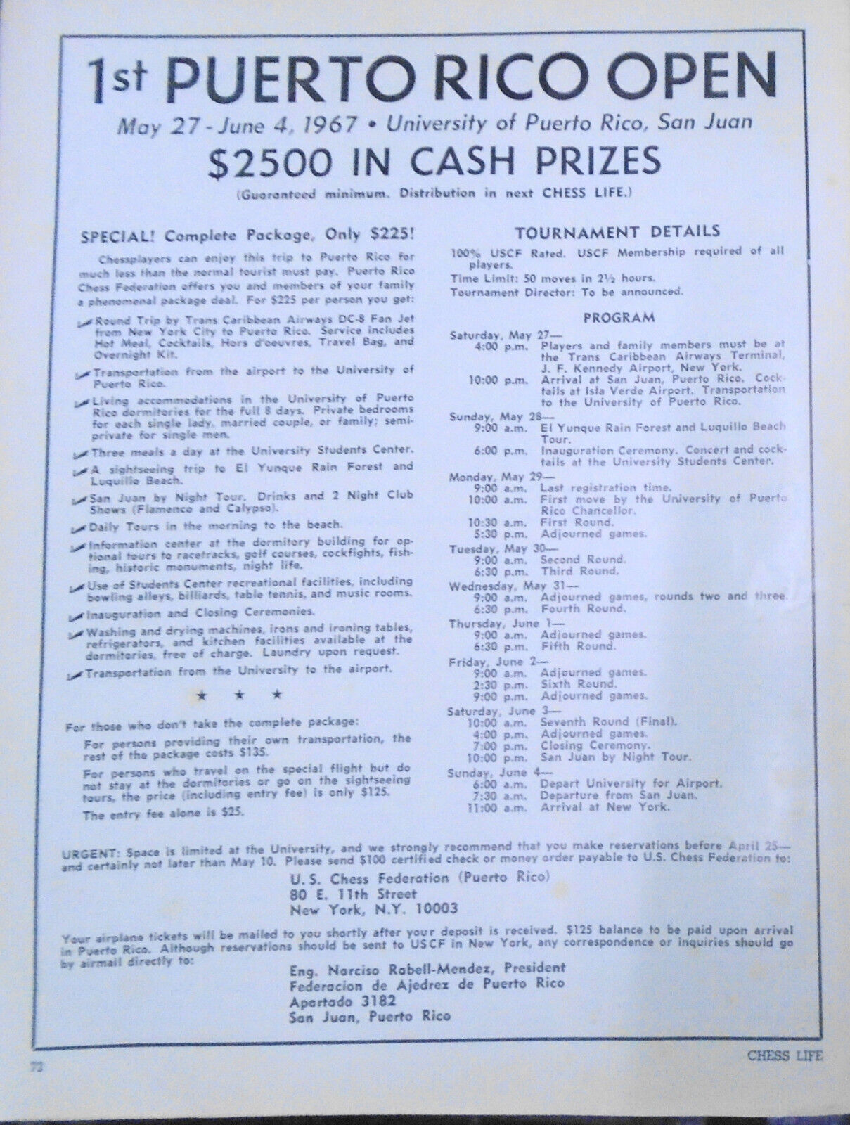 Chess Life, March 1967 - Petrosian on Piatigorsky Cup, Bobby Fischer, etc..