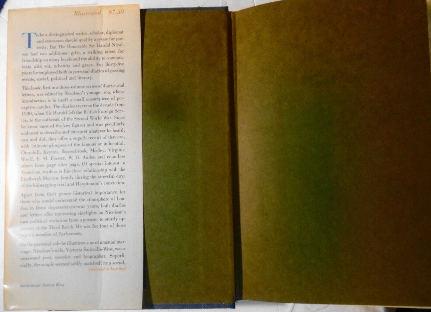 Harold George Nicolson : Diaries and Letters, 1930-1962 - 3 Volumes set. HC/DJ