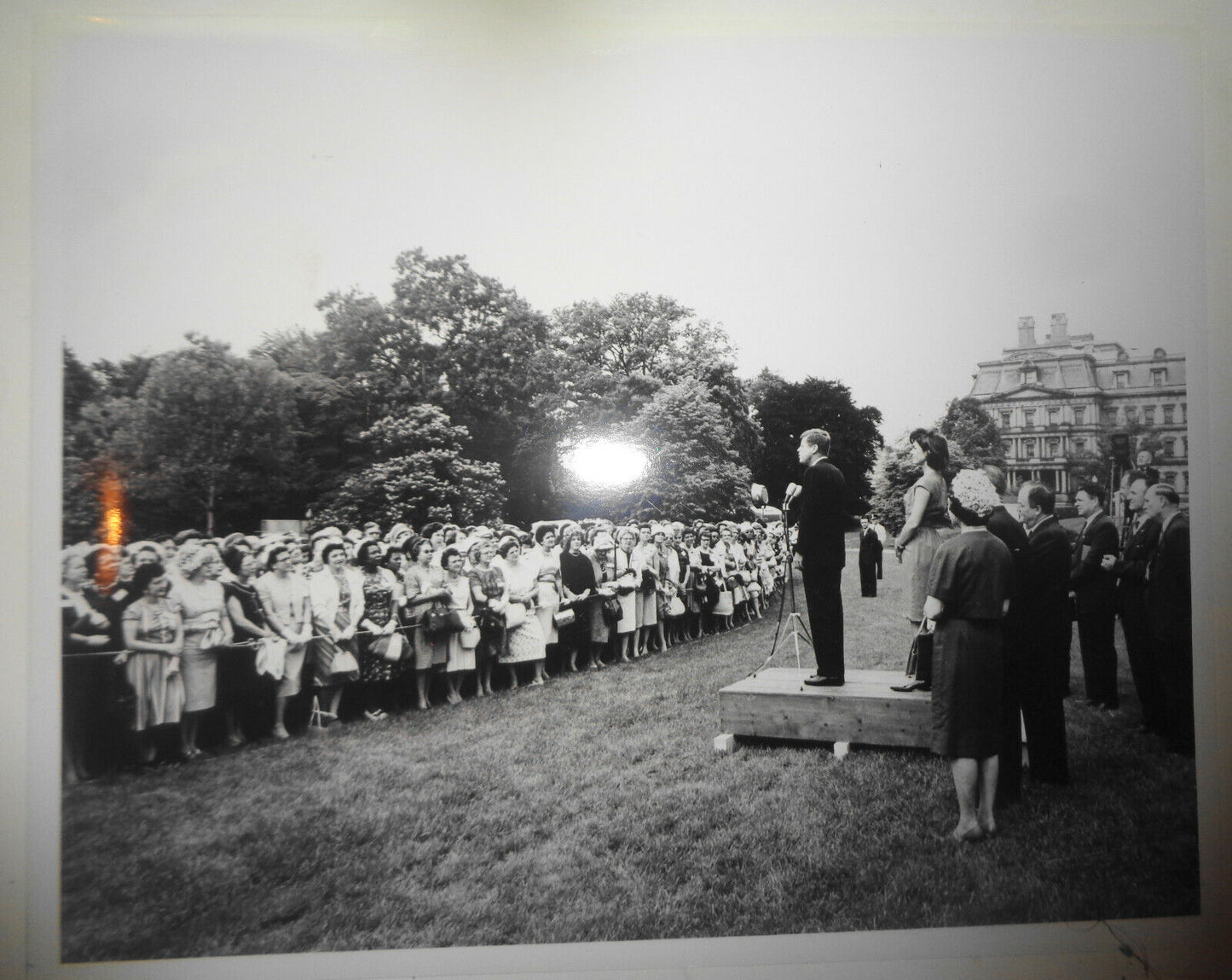 1962 President John F Kennedy Photo - South Lawn - Democratic Women's Conference