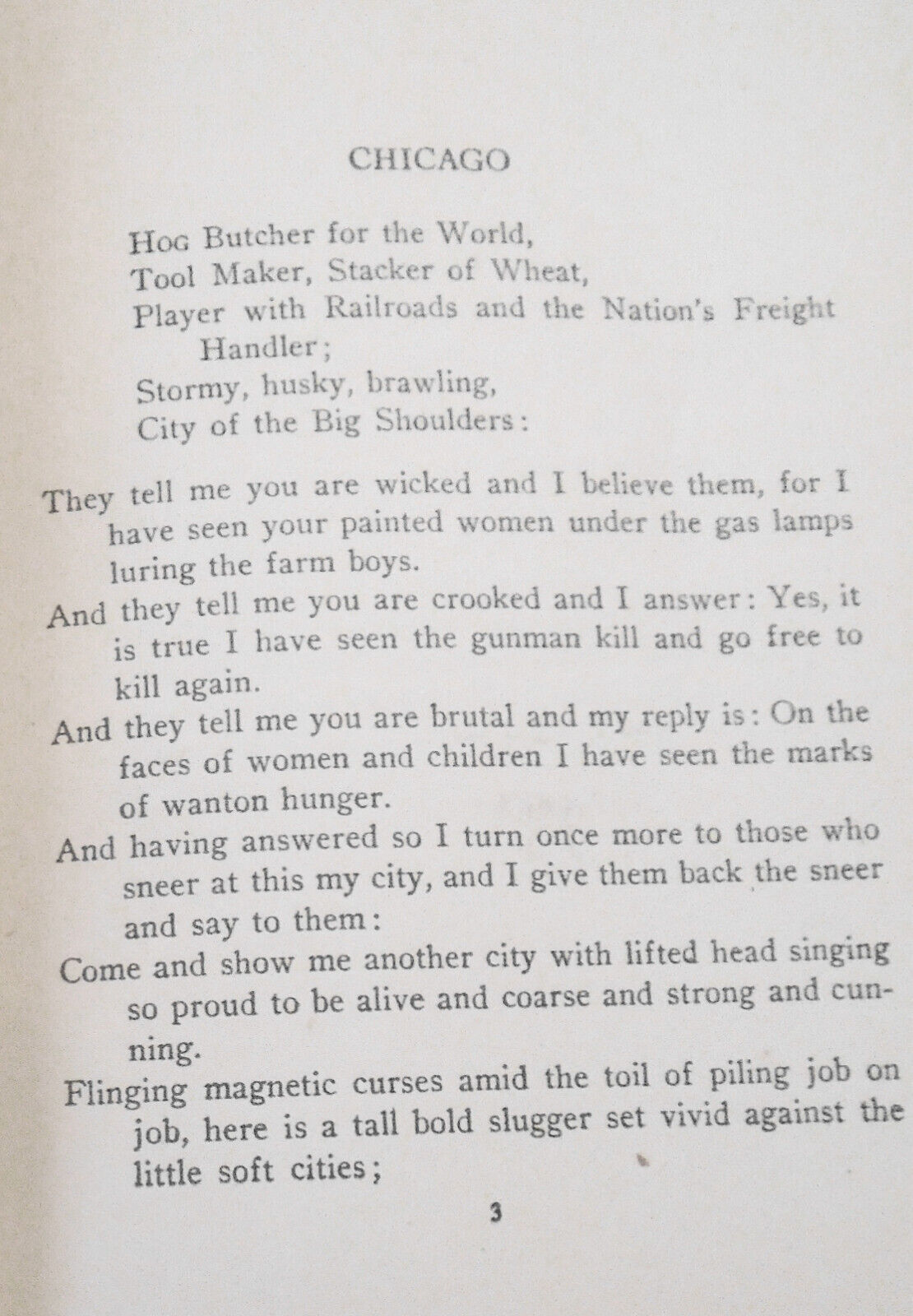 Carl Sandburg - Chicago Poems - First edition, 1916
