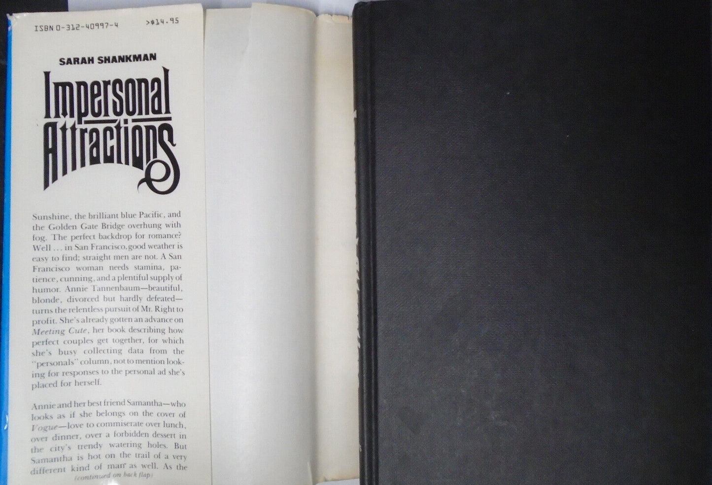 Impersonal Attractions, by Sarah Shankman. SIGNED First Edition 1985. Fine/VG
