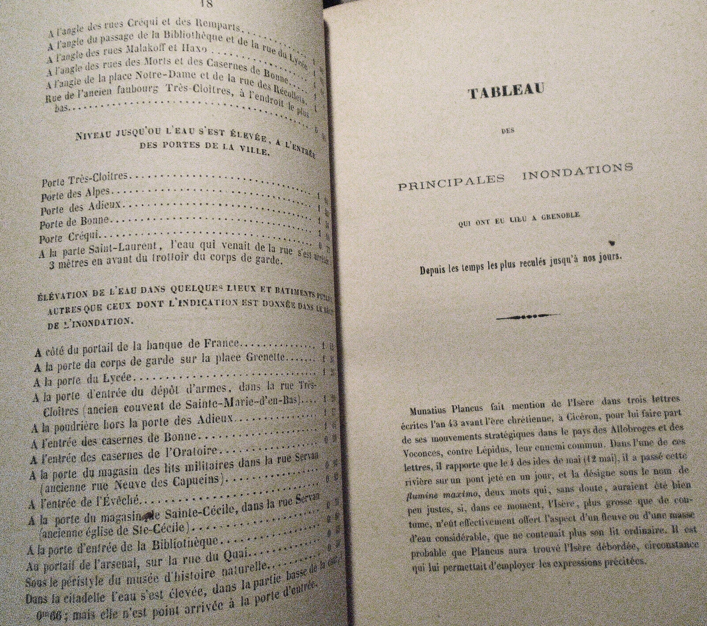 1859 Grenoble inonde. I. Notice sur l'inondation... II. Grenoblo malherou... etc