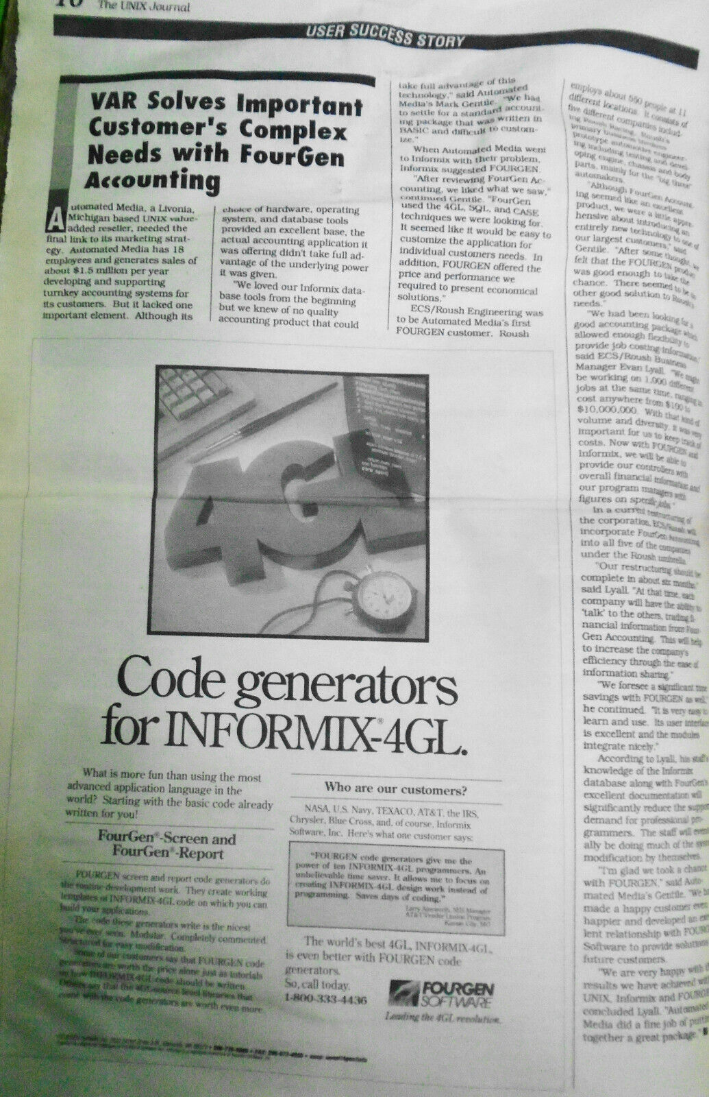 UNIX Journal : Special edition, UniForum 1990 - On-line transaction processing..