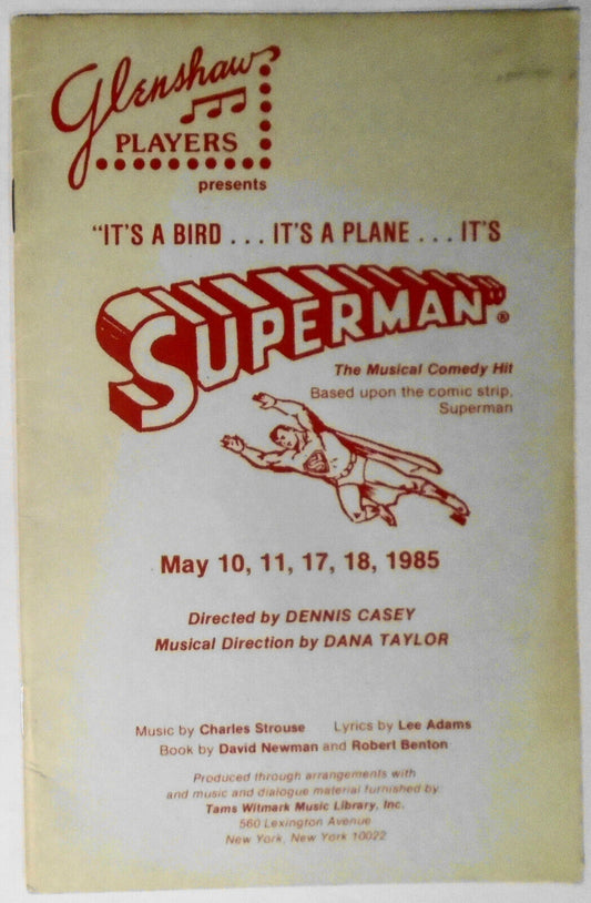 It's a Bird...it's a Plane...it's Superman - Program, 1985 Glenshaw Players (PA)