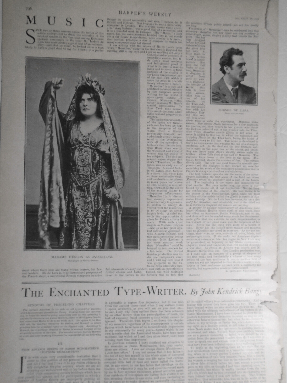 1899 Admiral Dewey at Hong Kong on his way Home - HW Original double page print