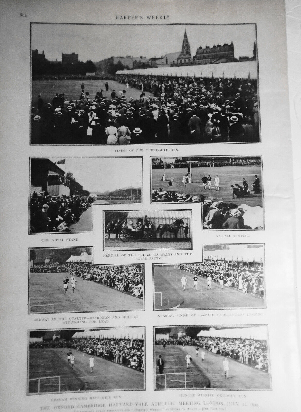 Oxford-Cambridge-Harvard-Yale Athletic Meeting, London July 22,  1899 Harper's W