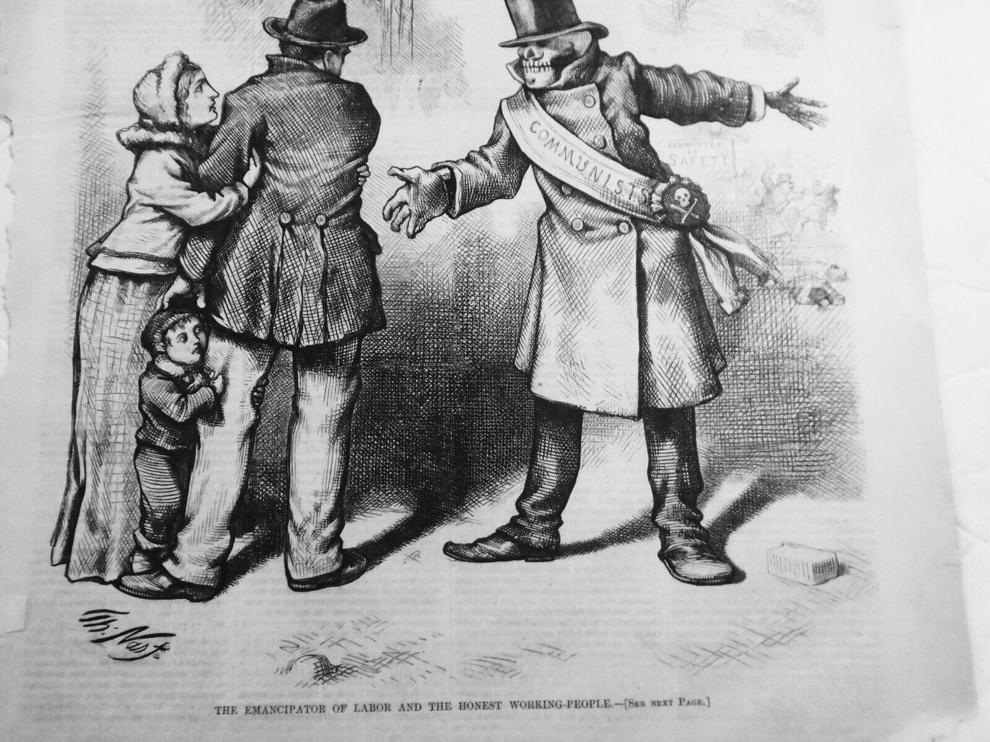 The Emancipator Of Labor And The Honest Working-People, by Thomas Nast. 1874