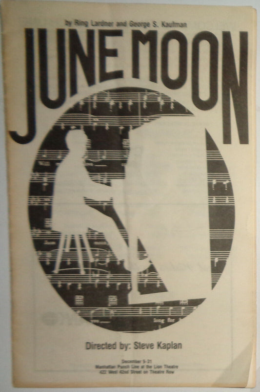 JUNE MOON - PROGRAM - DECEMBER 1983 MANHATTAN PUNCH LINE Off-Broadway