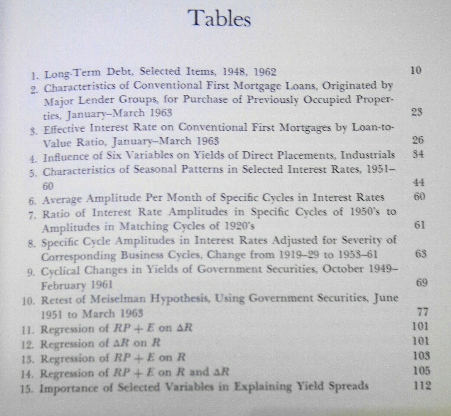 The behavior of interest rates: a progress report, by J W Conrad Hardcover 1966