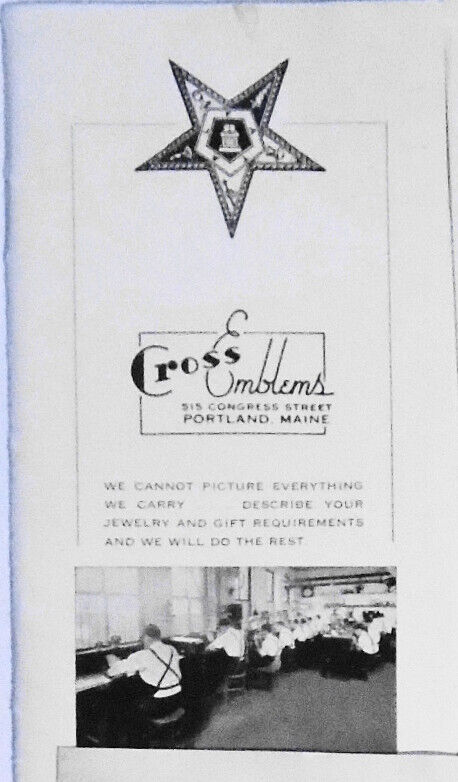 Cross Emblems : Order of Eastern Star - Vintage Catalog - Past Matrons & Patrons