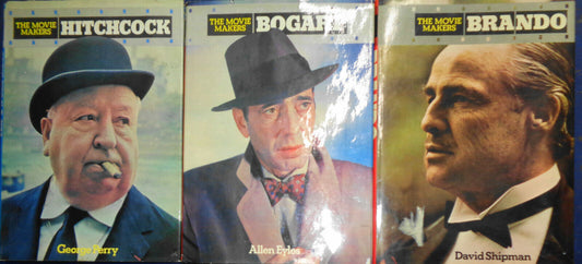3 Movie Makers hardcovers: Hitchcock, Bogart, Brando - First Editions UK 1974-75