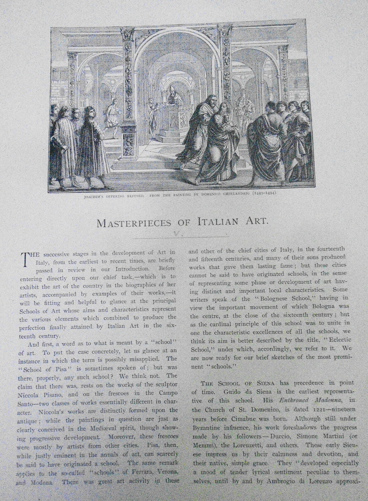 The Masterpieces Of Italian Art  Vol 5 - ca 1887