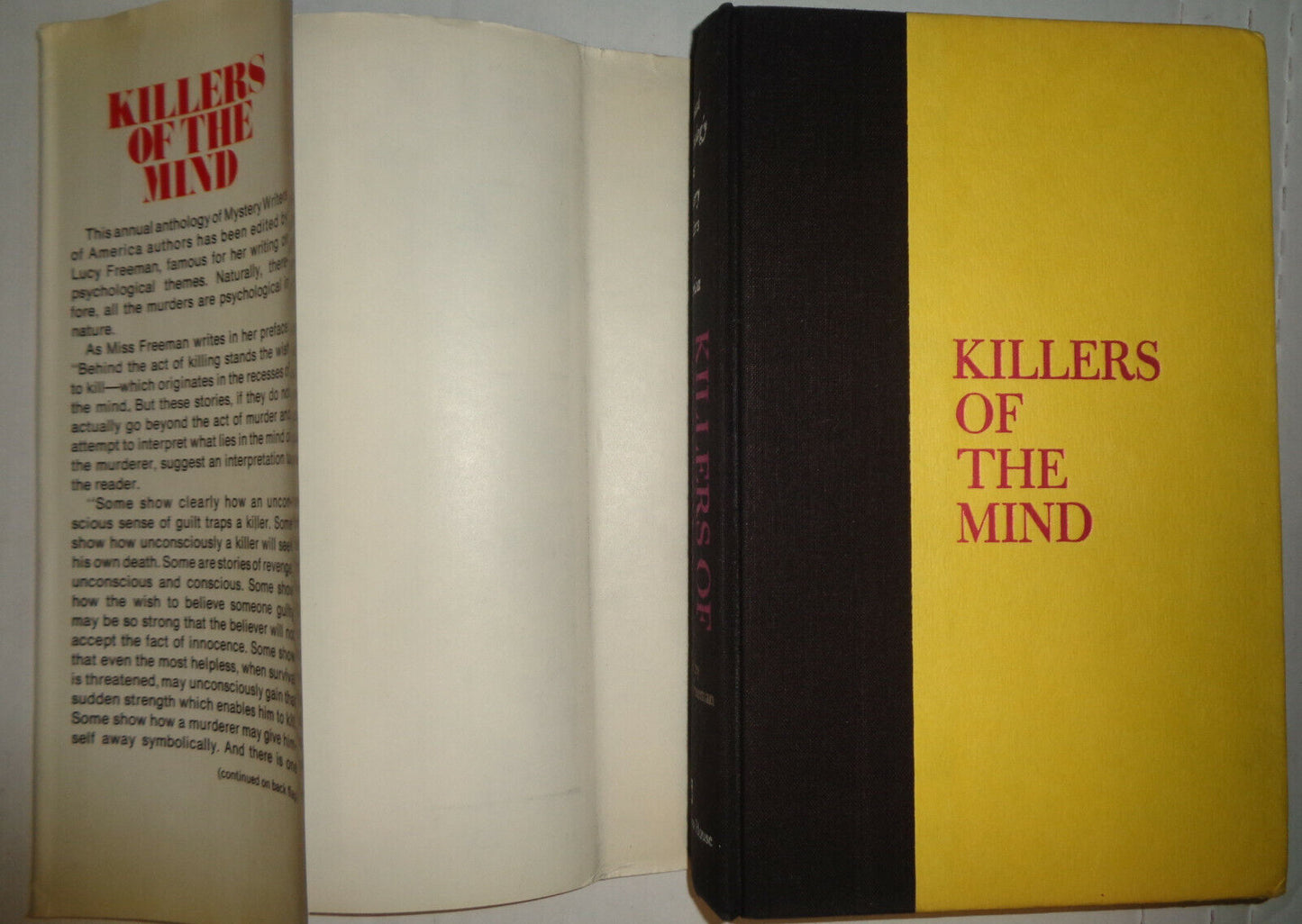 Lucy Freeman - KILLERS OF THE MIND - SIGNED by 7 authors. First Edition 1974