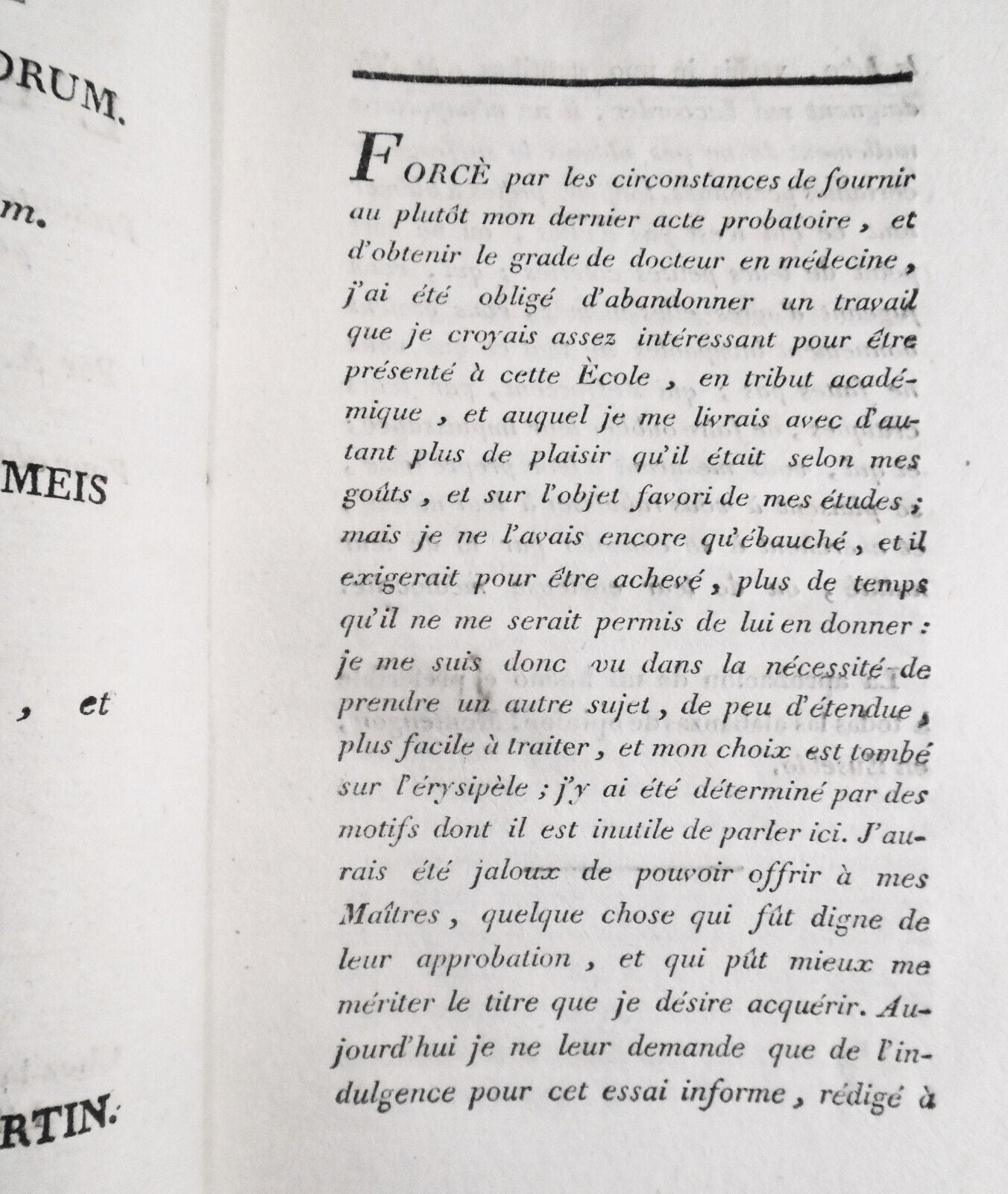 1808 Essai sur l'érysipèle... présenté à Montpellier, par A. Casimir Martin