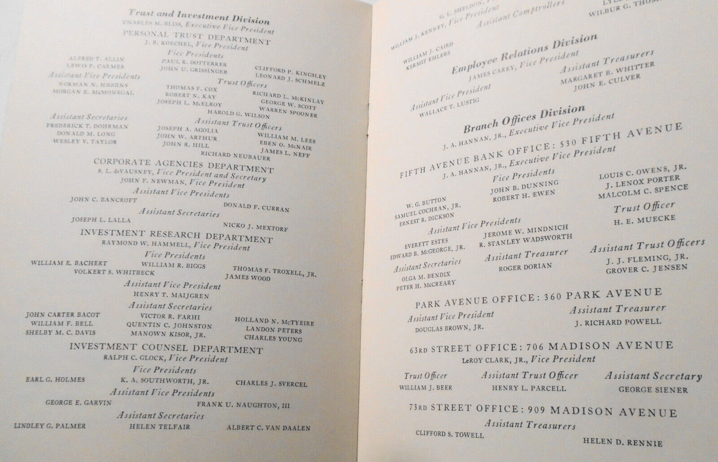 Window on America, by Edward Streeter + The Bank Of New York report, 1962