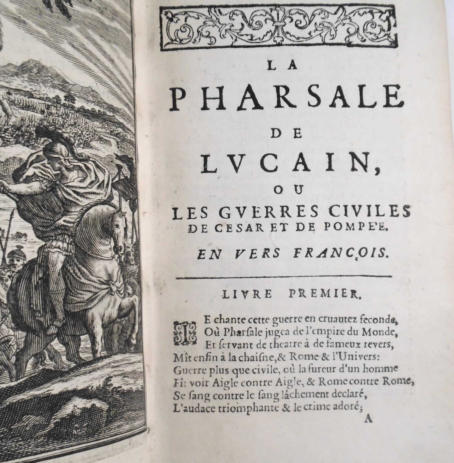 1670 La Pharsale de Lucain. By Marcus Annaeus Lucanus. [Binding; Illustrated]