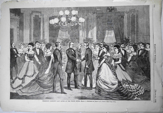 President Johnson's Last Levee At the White House... - Harper's Weekly, 1868