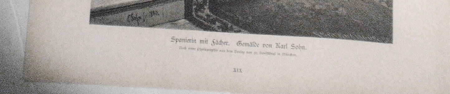 Spanierin mit Fächer, von Karl Sohn. -- 1882