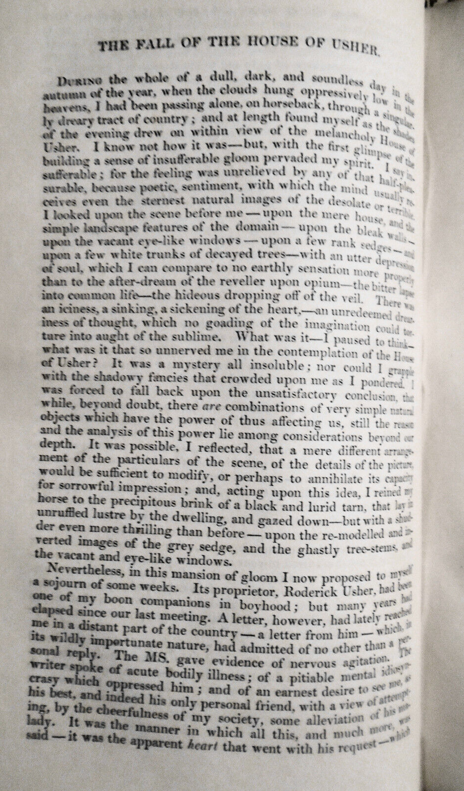 1840 Edgar Allan POE : The Fall of the House of Usher - in Bentley's Miscellany