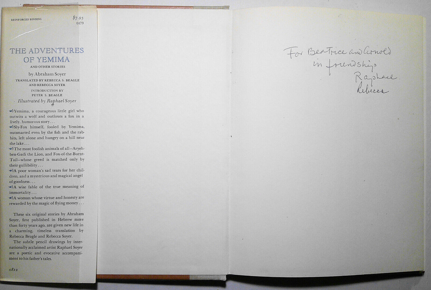 The Adventures of Yemima (and Other Stories) - Signed by Raphael Soyer. 1st 1979
