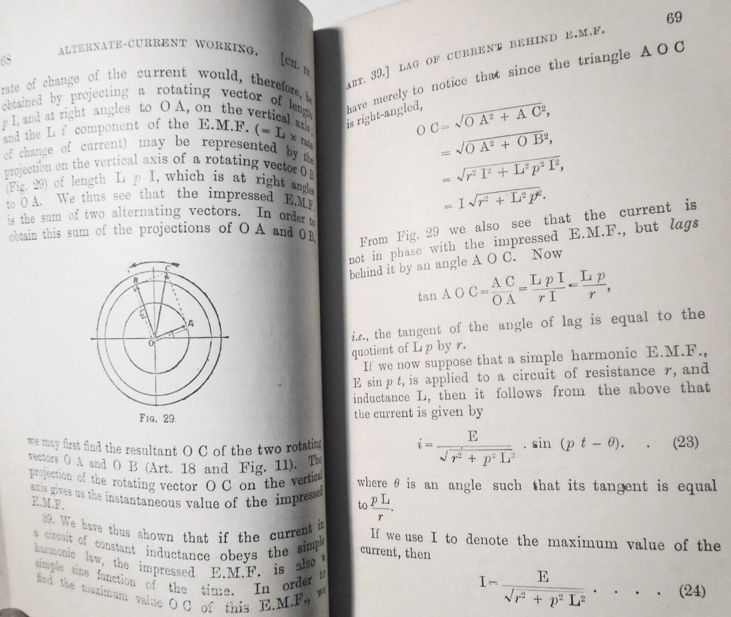 [Fine Binding] The Principles of alternate-current working, by Alfred Hay. 1897