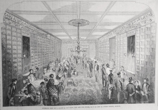 S. Klous & Co.'s Hat, Cap And Fur Store - Gleason's Pictorial 1852