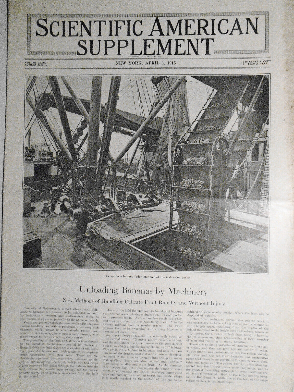 Scientific American Supplement April 3, 1915. Zeppelins; Projectile Photography