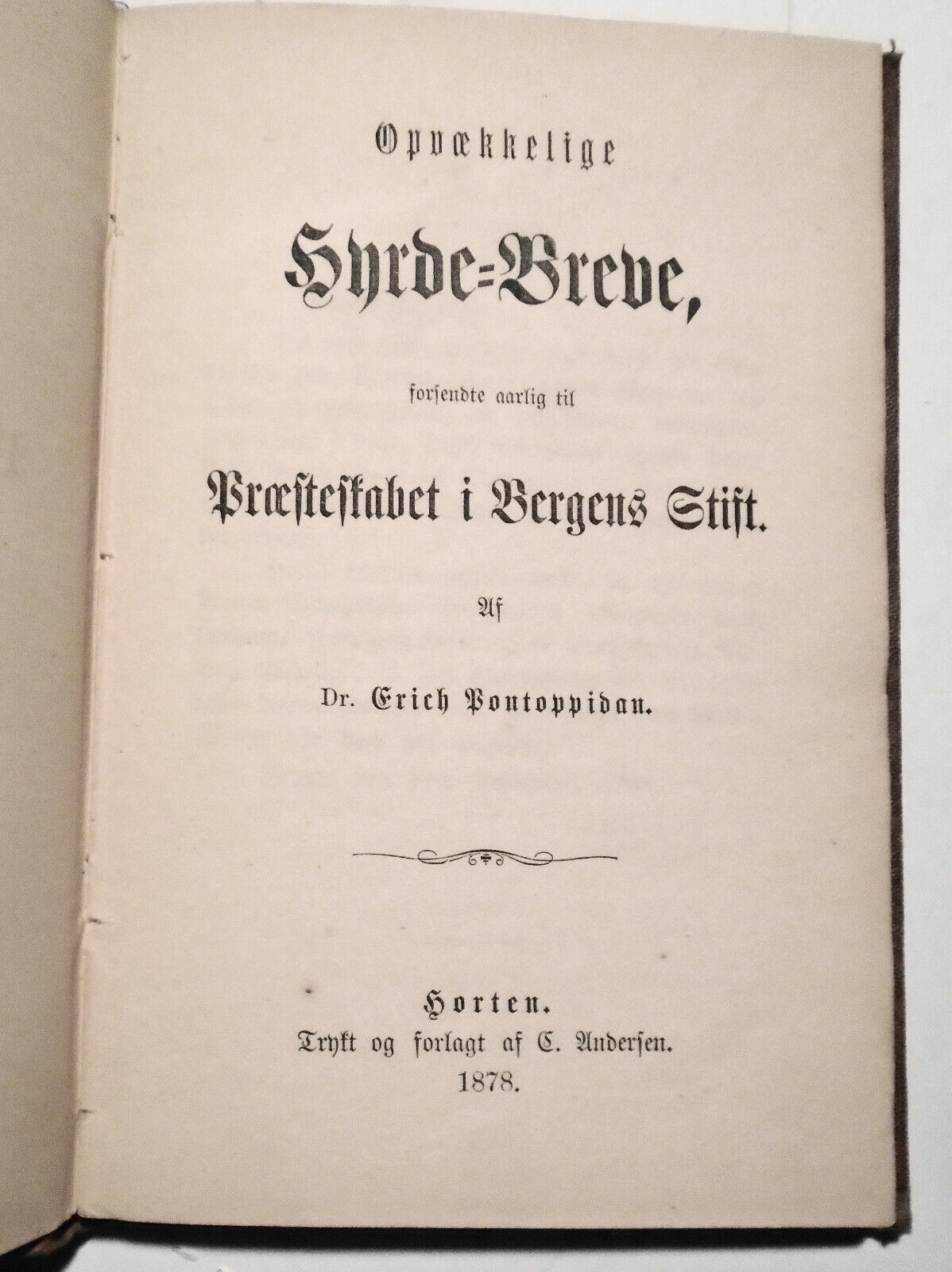 1878 Opvaekkelige hyrde-breve, forsendte aarlig til præsteskabet i Bergens stift
