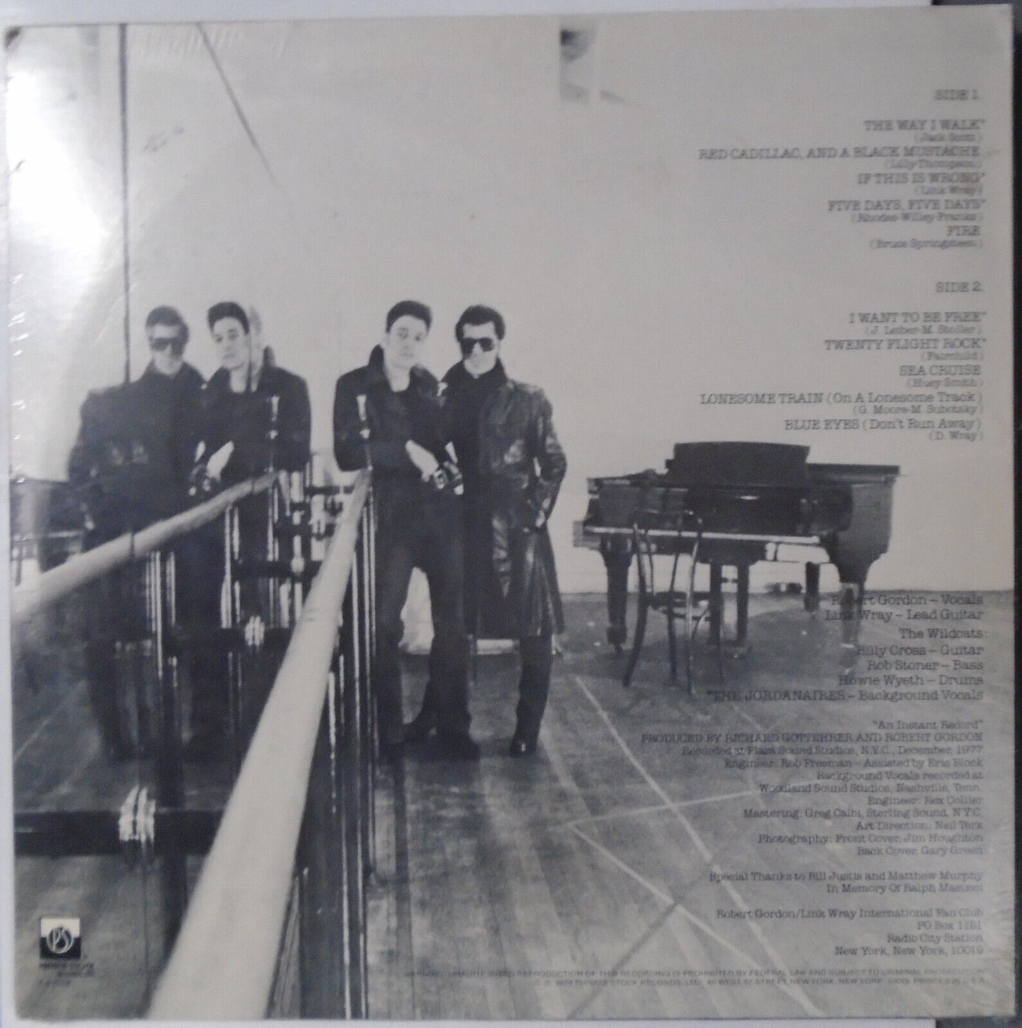 SEALED Robert Gordon with Link Wray : Fresh Fish Special LP 1978 - [Rockability]