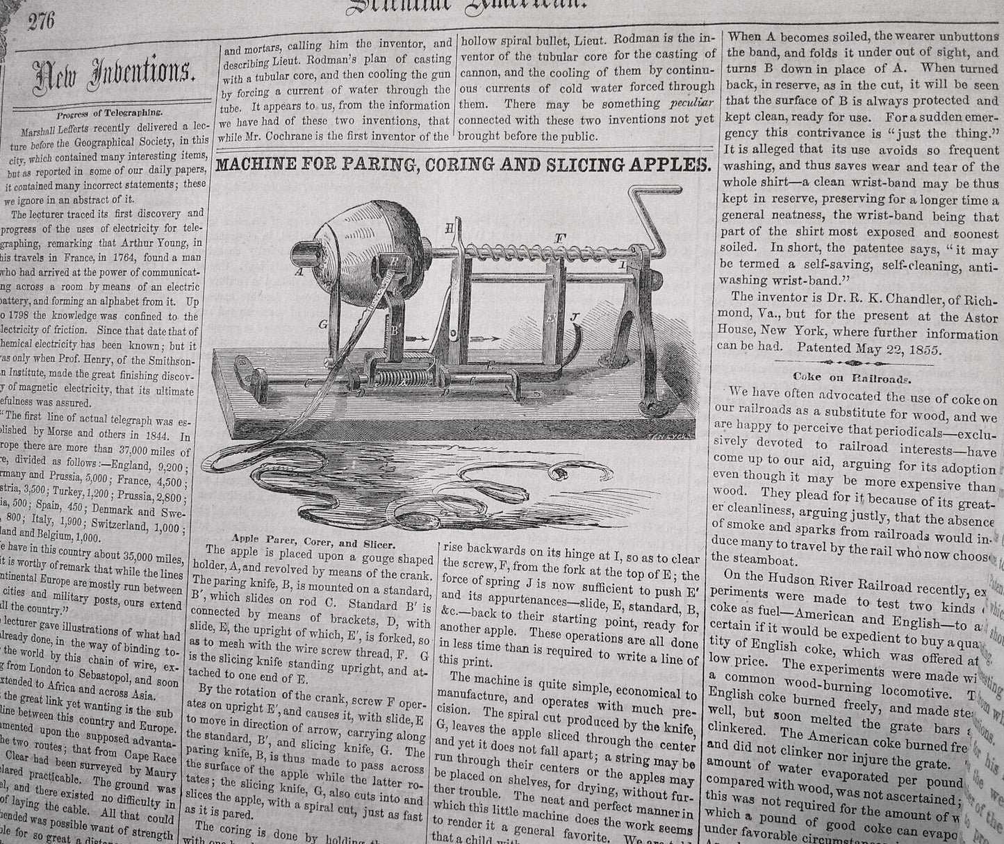 Scientific American, May 10, 1856. Improvements: Mariner's compass; fountain pen