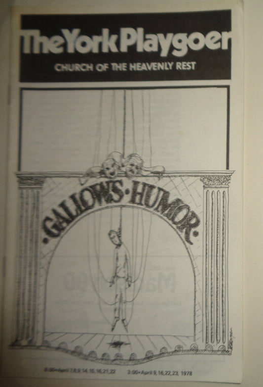 GALLOWS HUMOR - THE YORK PLAYGOER - 1978
