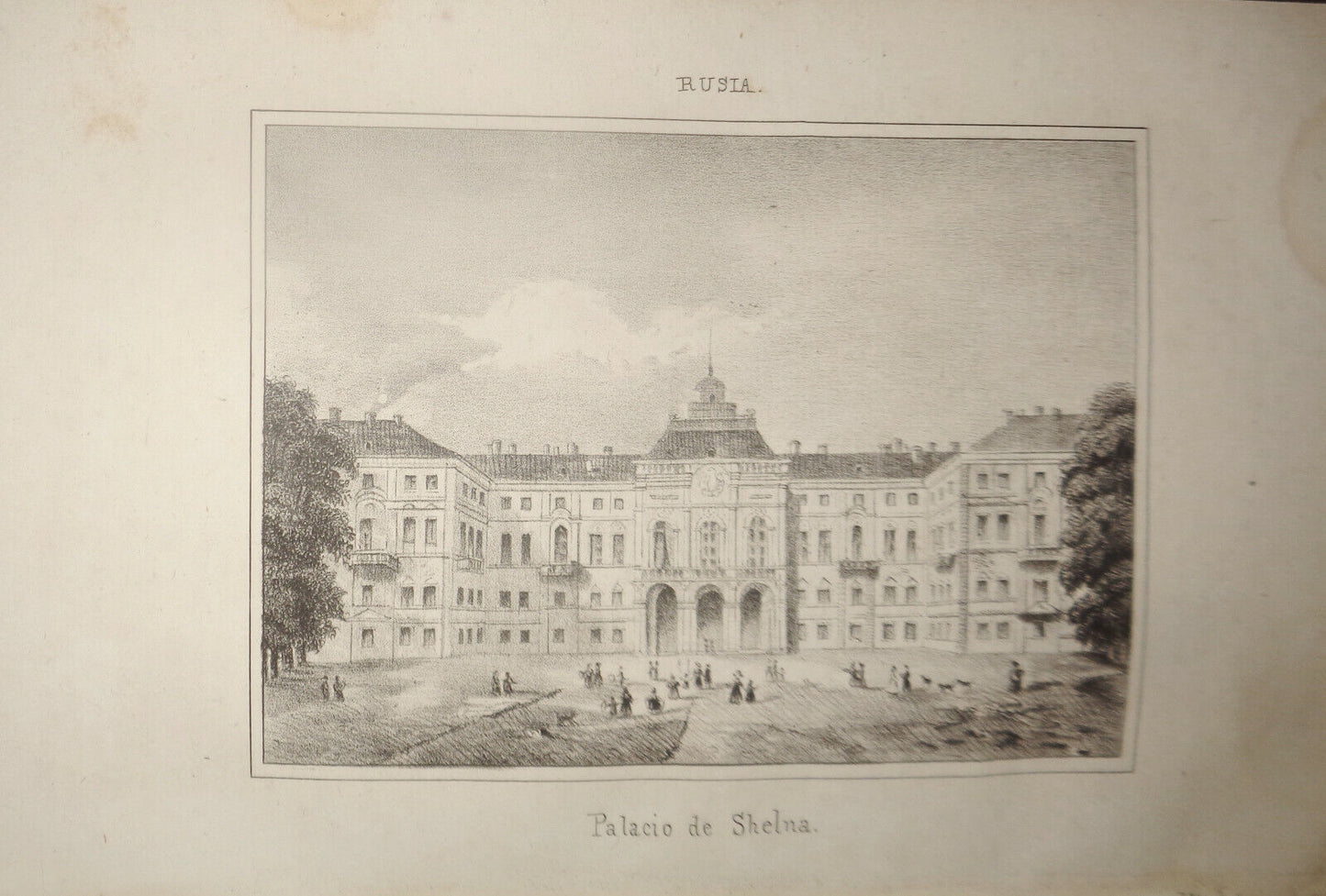 1840 Rusia - Palacio de Shelna - engraving. El universo pintoresco by Chopin