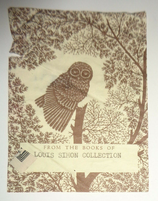 Louis Simon Collection Ex-libris Bookplate