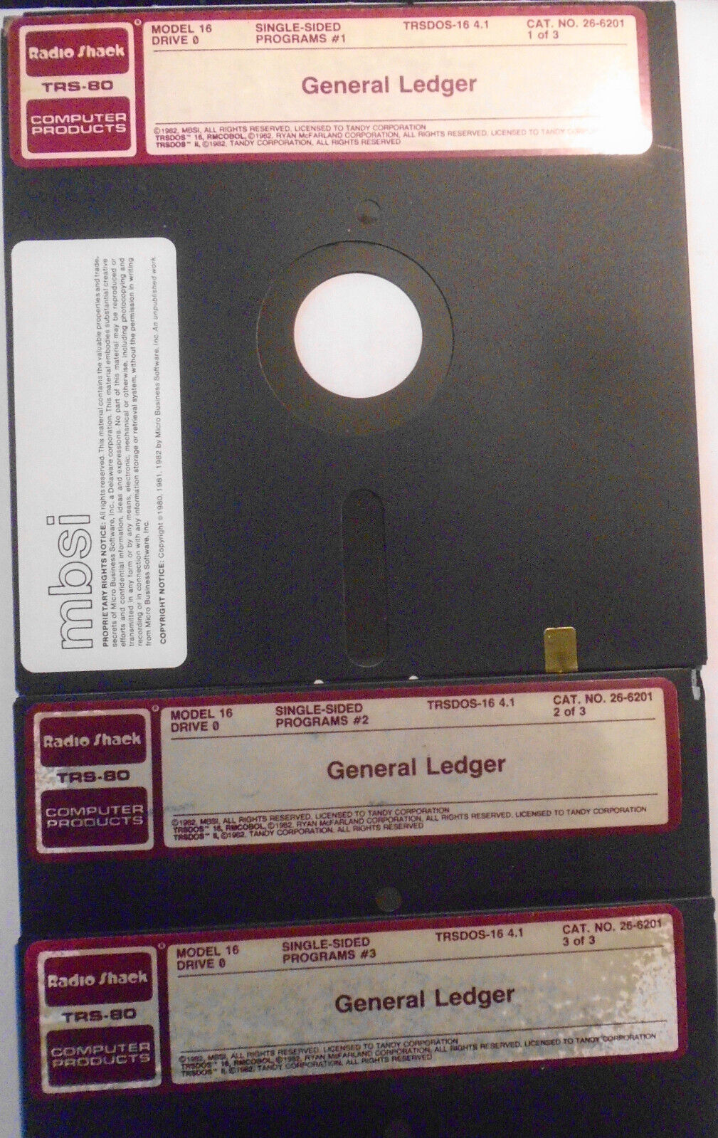 1982 TRS-80 Model 16 General Ledger programs - TRSDOS-16
