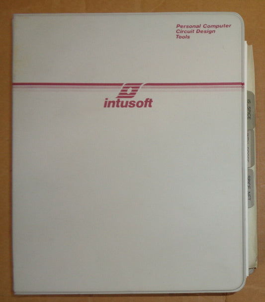Intusoft PRE_SPICE, IS_SPICE, Intu_Scope, SPICE_NET. Circuit design programs IBM