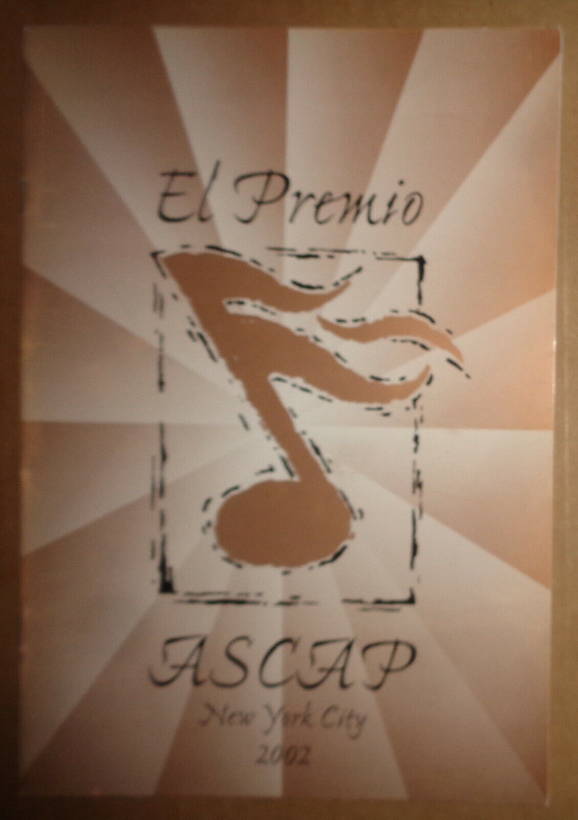 El Premio ASCAP 2002 - Souvenir Program - Gilberto Santa Rosa, Joan Sebastian