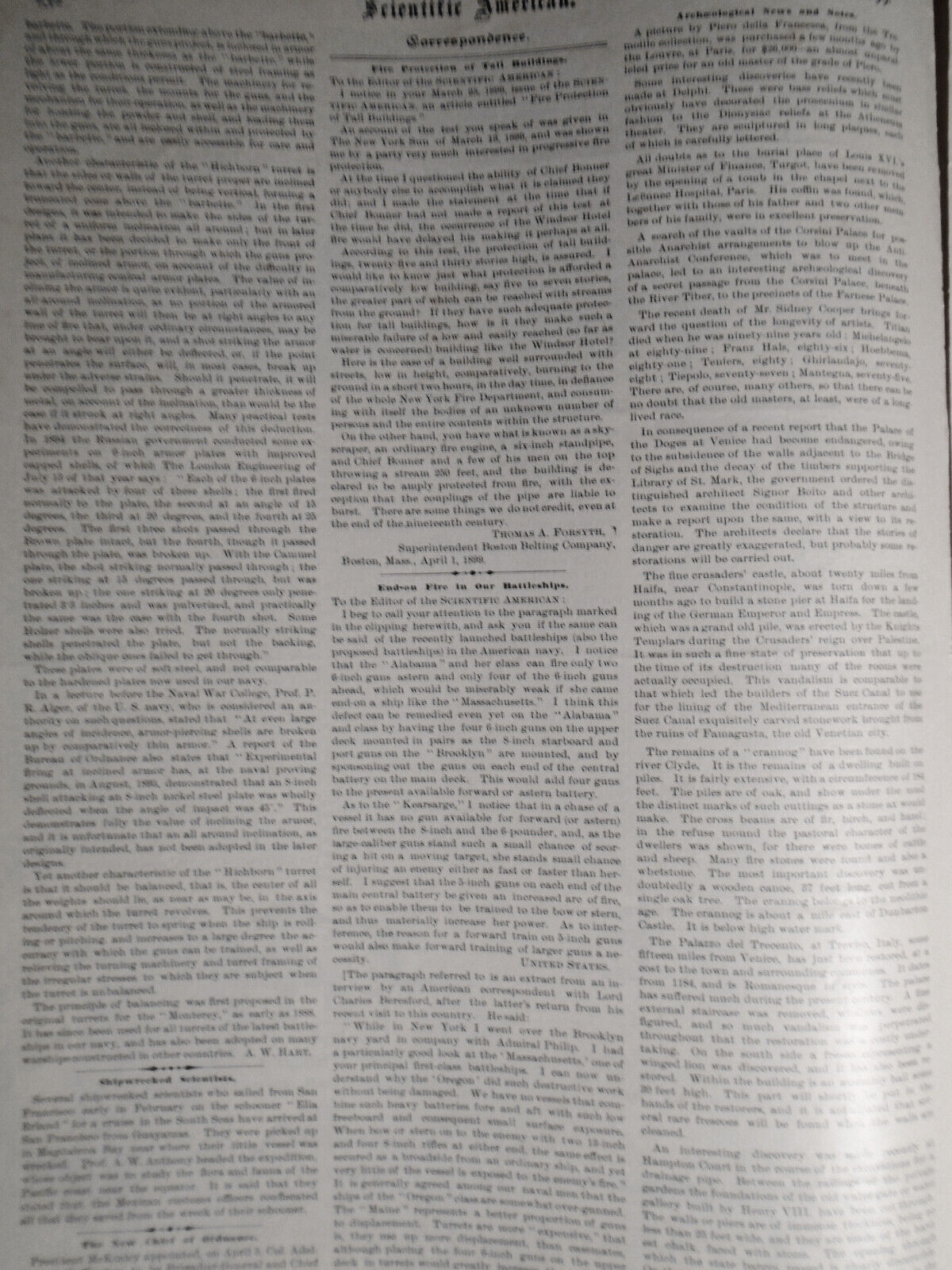 Scientific American - April 15, 1899. First Railway To The Klondike, etc