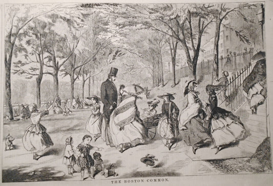 The Boston Common by Winslow Homer. Harper's Weekly, May 22, 1858 Life in Boston