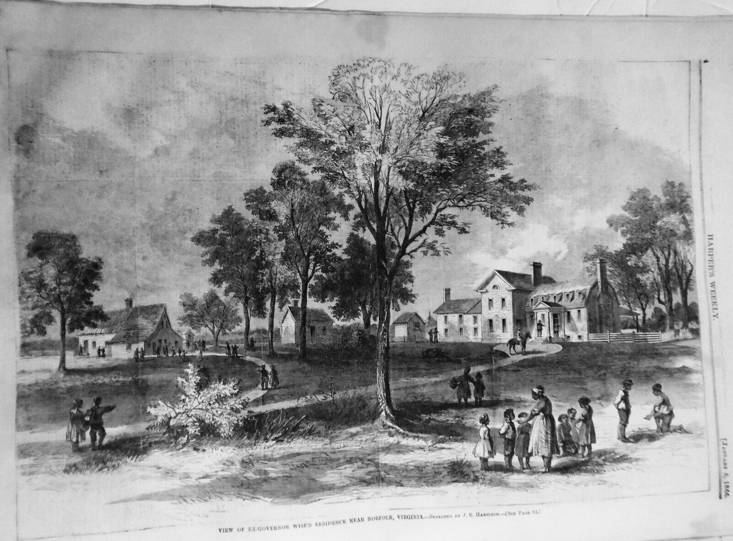 Harper's Weekly January 6, 1866 -  Last Chattel; 400 Emigrant Women etc ORIGINAL