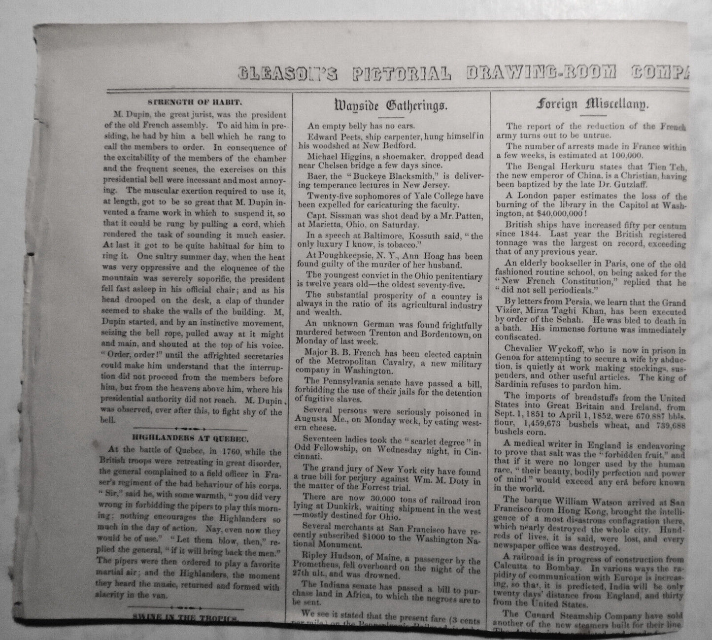 View Of The Capitol, At Richmond, Virginia - Gleason's Pictorial, May 8, 1852