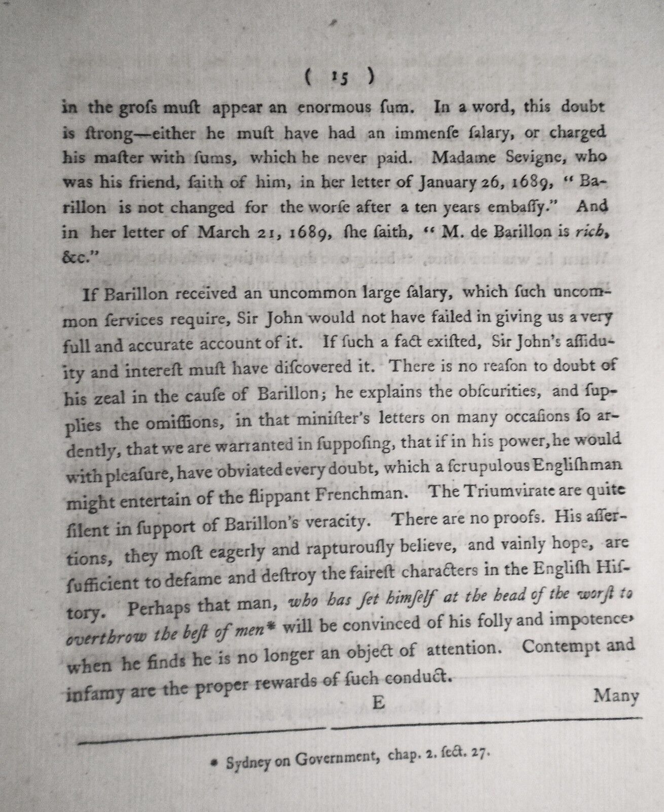 1773 Observations on ... "Memoirs of Great-Britain, by Sir John Dalrymple".