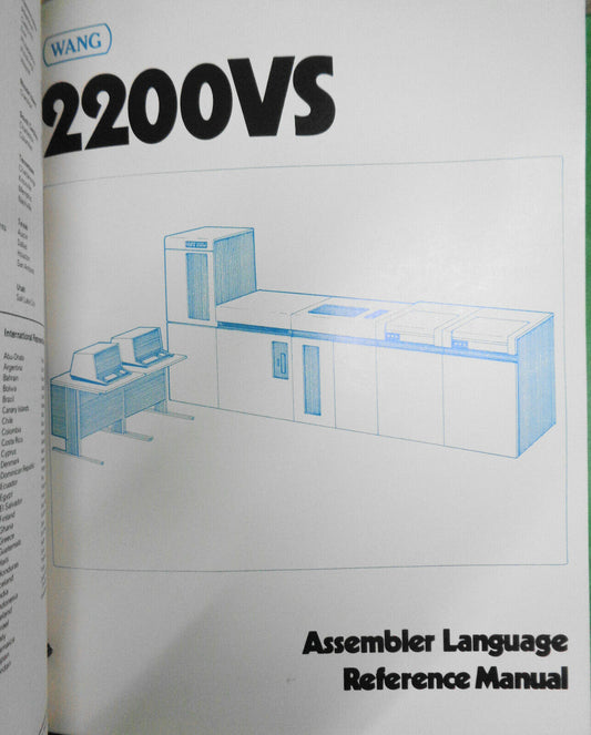 Wang 2200VS Assembler Language Reference Manual, 1977 + Update 1980