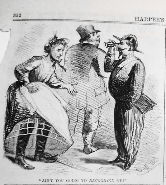 [Jefferson Davis]  "Ain't You Going to recognize Me?" -- original cartoon  1865