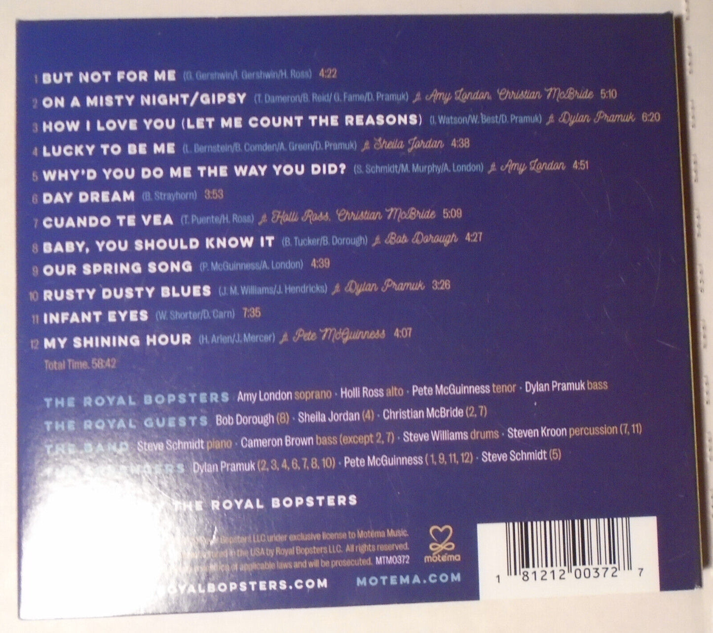 Royal Bopsters : Party of Four & 10th Anniversary - 2 CDs *SIGNED* by Amy London