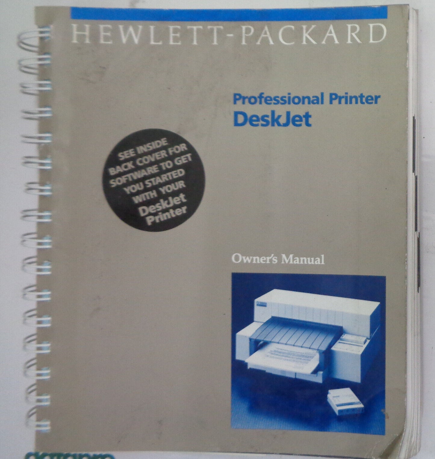Hewlett-Packard DeskJet Professional Printer : Owner's Manual. 1988