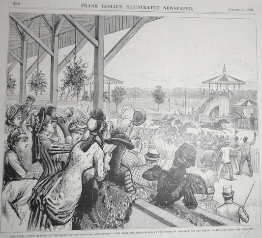 First meeting of season, Saratoga Association (horse racing) Frank Leslie's 1869