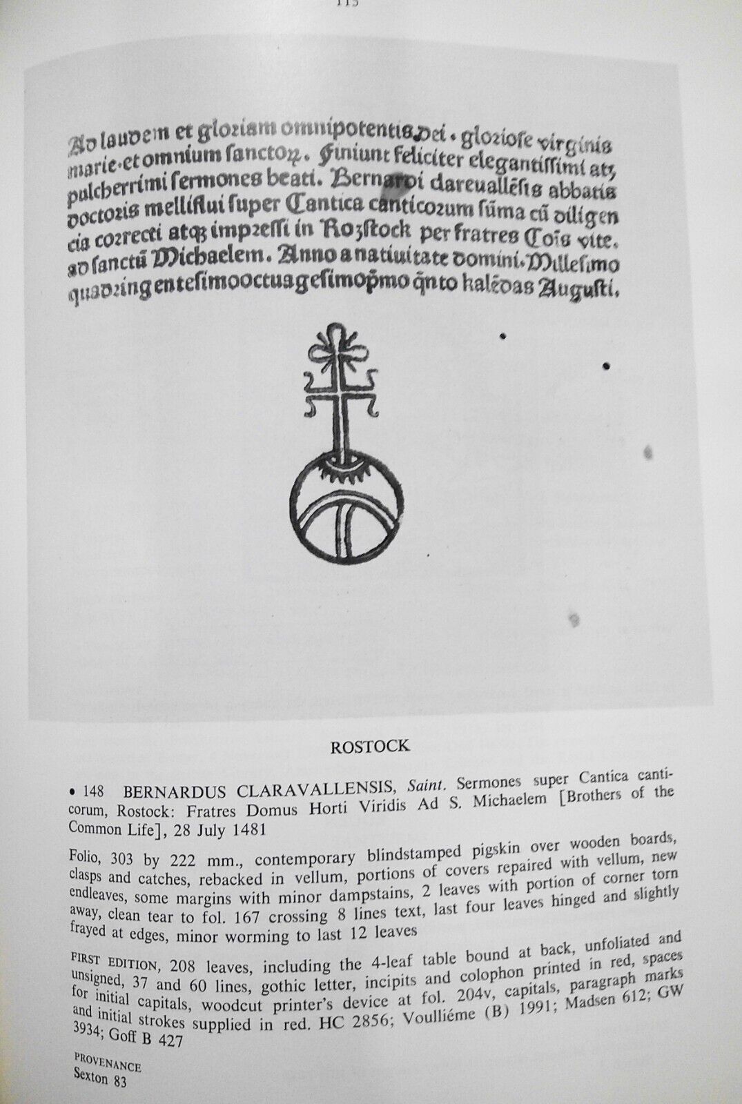 Fifteenth Century Books Illustrating the Spread of Printing. Christie's 1981