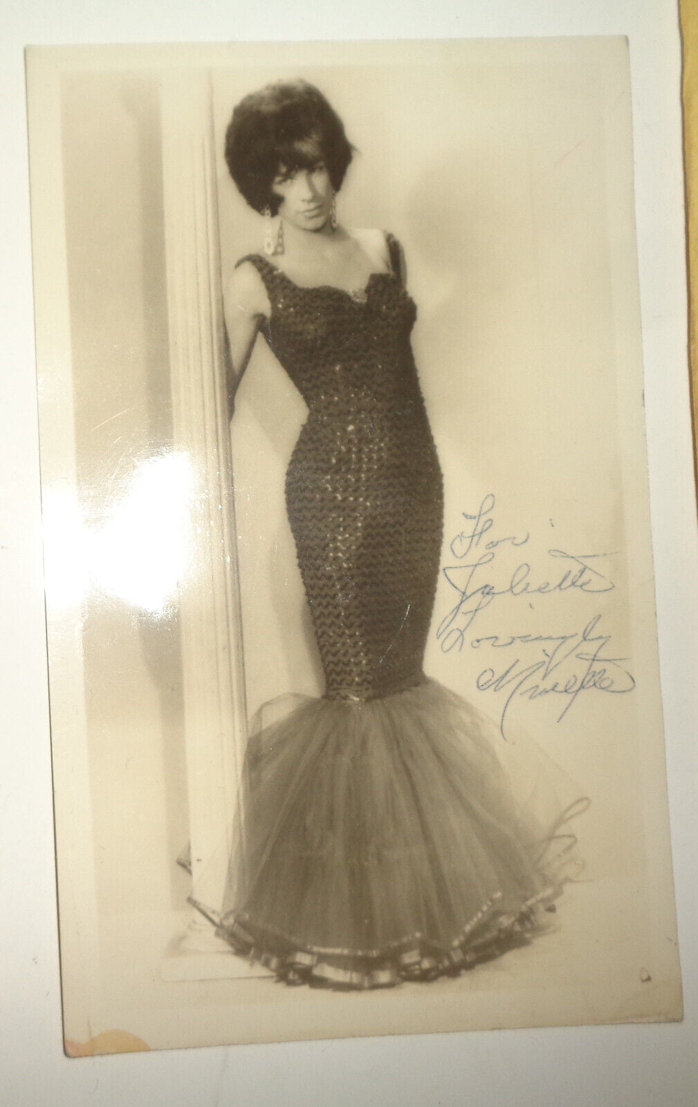 Minette (1928 – 2001) lot of original photos & signed items. Female impersonator