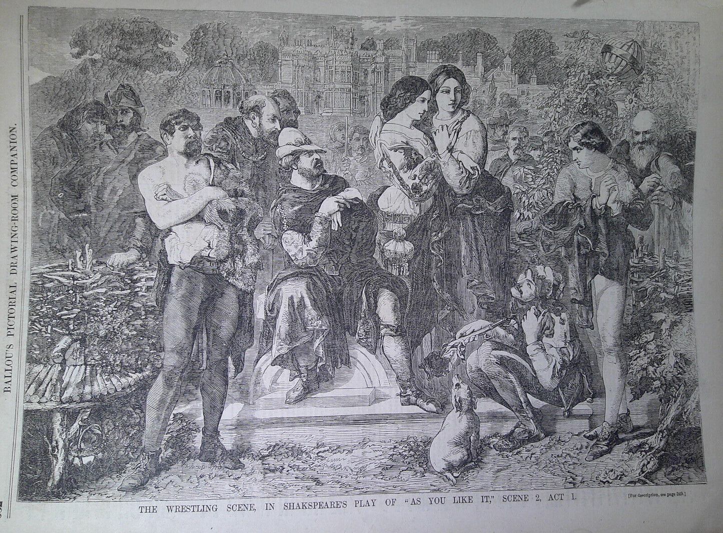 Ballou's Pictorial May 30, 1857.  Japanese Wrestlers; Shakespeare Wrestling, etc